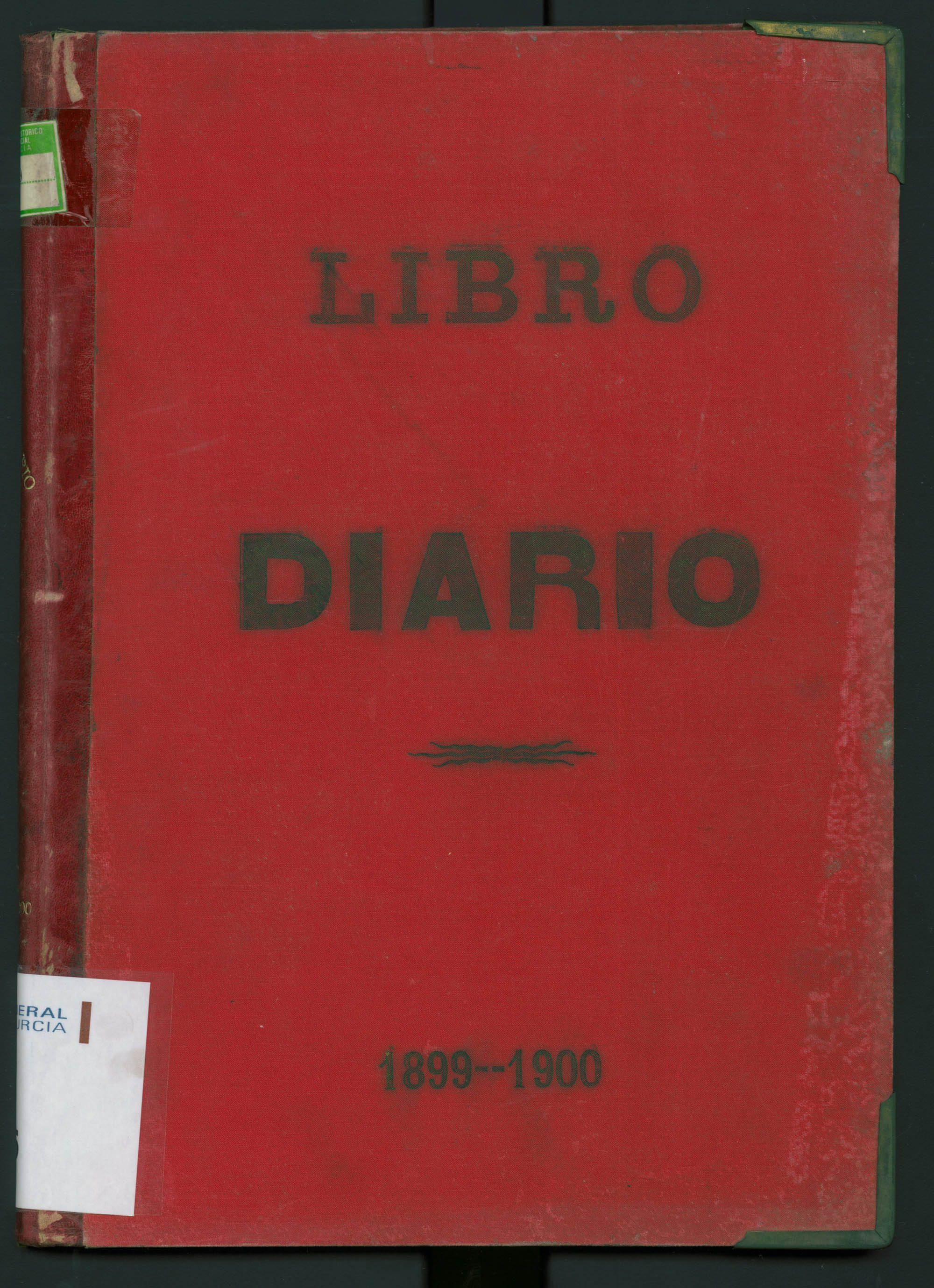 Libro diario del Hospital. Año económico 1899-1900.